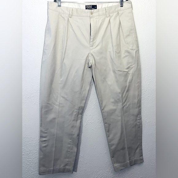 Polo Ralph Lauren Other - Men Polo Ralph Lauren Ethan Pant Tan Preppy Chino Khaki 100% Cotton 38x32